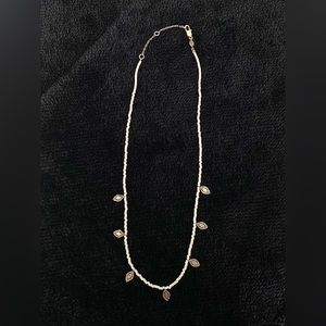 Sezane Zoe Necklace in Sand Beads NWOT